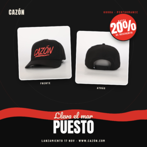 Gorra Performance CAZÓN Negra