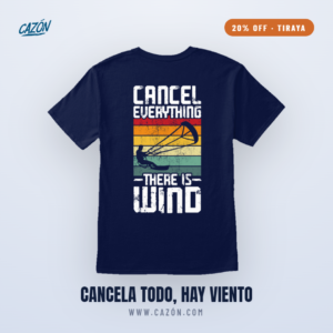 Camiseta Kitesurf Cancel Everything Azul